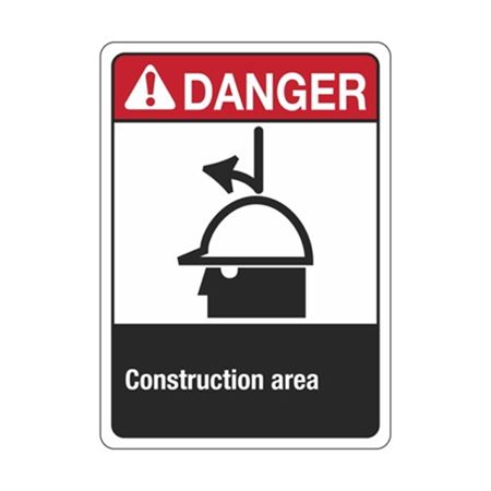 ANSI Danger Construction Area Sign - Graphic
